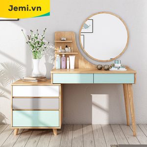 Bàn Trang Điểm Đẹp, Bàn Trang Điểm Xám Xanh 04, Bàn Trang Điểm BTDXX04